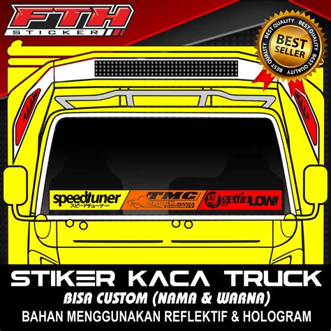 TERBARU STICKER KACA DEPAN TRUCK PICKUP ATAS DAN BAWAH BISA CUSTOM