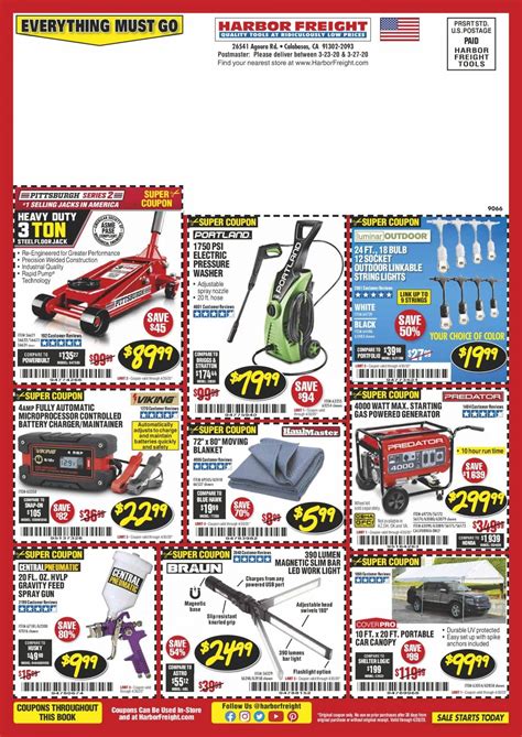 Harbor Freight Weekly Ad And Flyer April 1 To 30