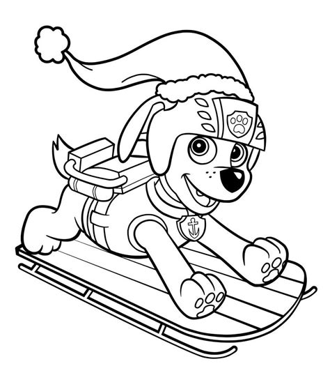 Paw Patrol Coloring Pages Winter & book for kids.