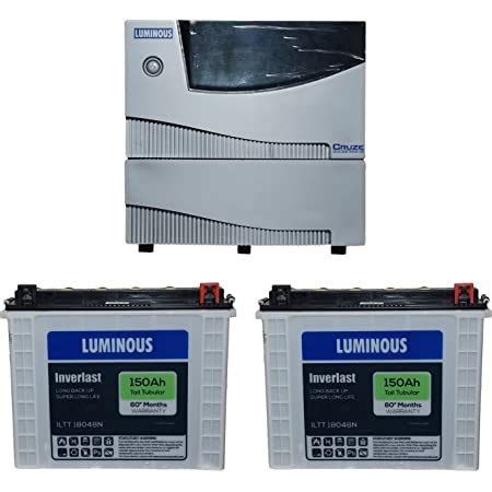 Luminous Cruze 2KVA Sine Wave Home UPS With ILTT 18048N Battery 2Qty