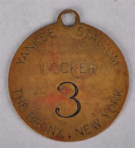 Original Babe Ruth Brass Locker Tag