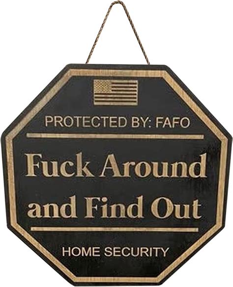 Amazon TITA DONG Funny Yard Sign Hanging Fuck Around And Find Out Home Security Sign