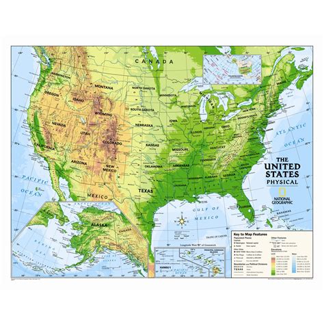 Geographic Map Of The Usa