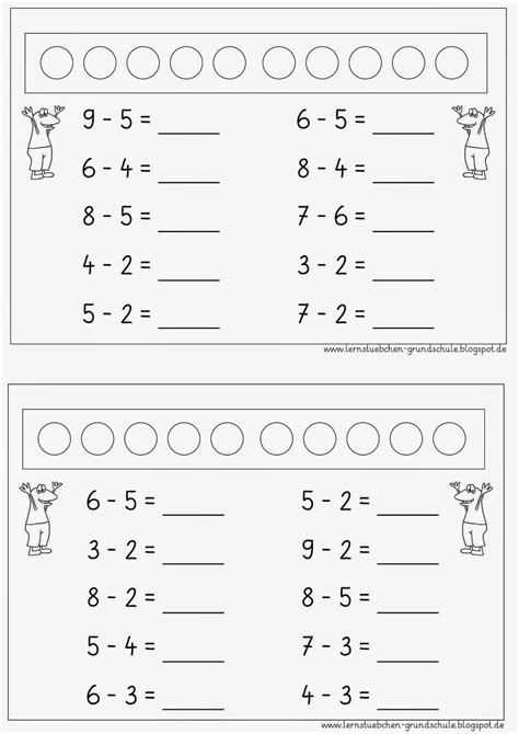 Lernstübchen subtrahieren im ZR bis 10