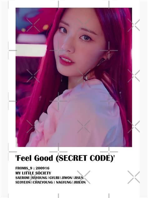 Fromis Feel Good Secret Code Jiwon Ver Kpop Poster