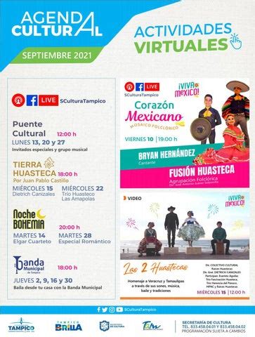 Agenda Cultural Septiembre By Secretaria De Cultura Tampico