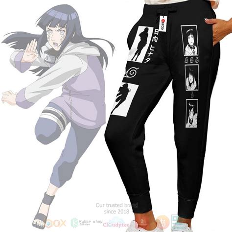 Hot Naruto Hyuga Hinata Black Anime Jogger Pants Express Your Unique Style With Boxboxshirt