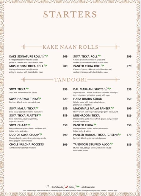 Menu At Kake Di Hatti Banashankari Bengaluru