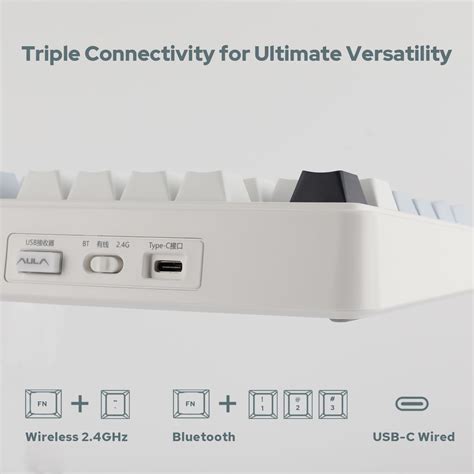 Snapklik Epomaker X Aula F Gasket Mechanical Keyboard Wireless Hot Swappable Gaming