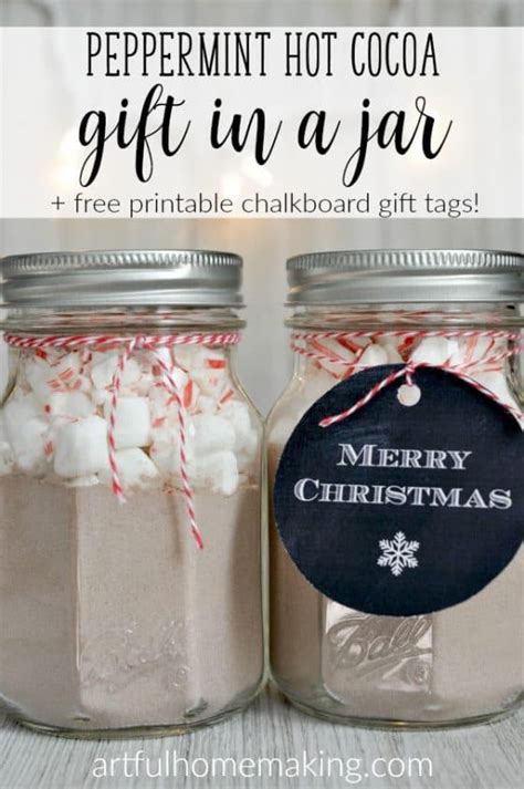 Peppermint Hot Cocoa Gift Jars Artful Homemaking