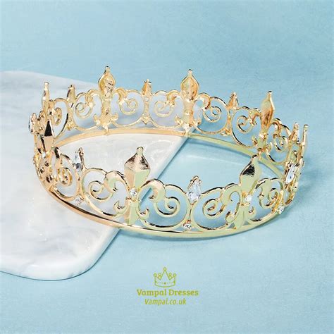 Ts J2842s Luxury Baroque King Tiara For Royal Weddings Vampal Dresses