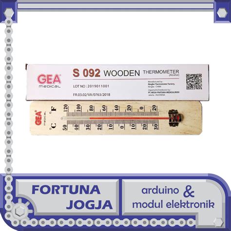 Jual Termometer Kayu Gea S 092 Ruangan Dinding Wooden Thermometer