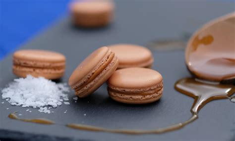 salted caramel macarons  piece gift box marvels cakes macarons