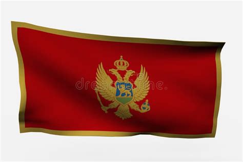 Bandeira de Montenegro 3d ilustração stock Ilustração de branco 7733962