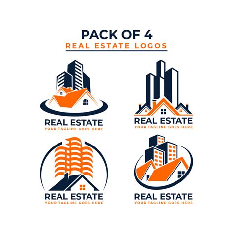 Pack Of 4 Real Estate Logo Templates Masterbundles