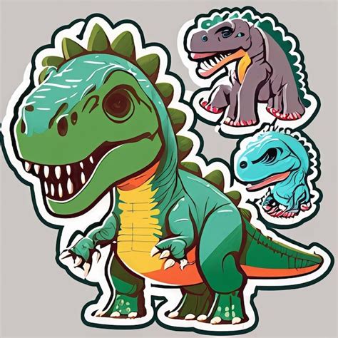 Dinosaurio Pegatinas Foto Premium