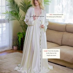 Wedding Night Lingerie Bridal Satin Robe Wedding Lingerie Satin Lingerie Long Satin Robe
