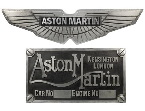 Bonhams Cars : Two 'Aston Martin' garage display emblems, ((2))