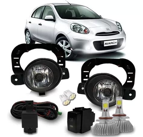 Kit Farol De Milha Nissan March Led H K