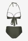 Zielone Bikini Biustonosz z Ozdobnym Wiązaniem i Majtki Figi Fevonellea Born be
