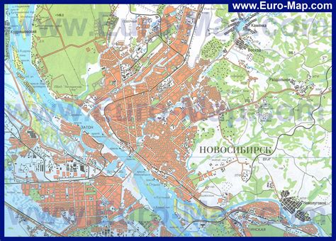 Карты Новосибирска | Подробная карта города Новосибирск с улицами ...