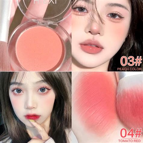 Monochrome Blush Net Red Rouge High Gloss Repair Matte Nude Makeup Natural Sun Red Female