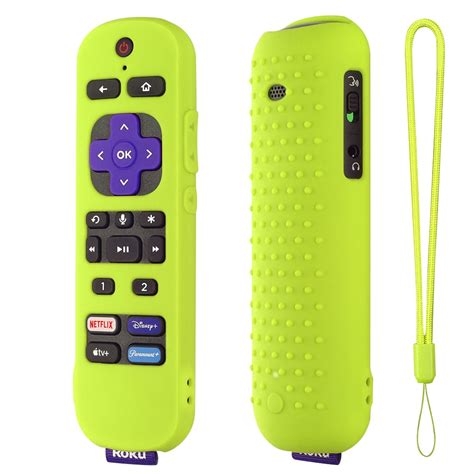 Pohot Remote Control Cover With Lanyard Soft Silicone Tv Remote Control