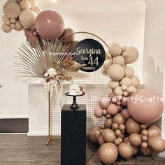 Shades Of Nude Birthday Theme Ideas Balloons Balloon Garland Balloon Decorations