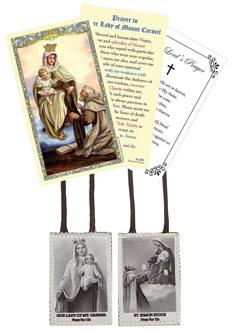 Buy Brown Scapular Of Our Lady Of Carmel With Our Lady Of Carmel