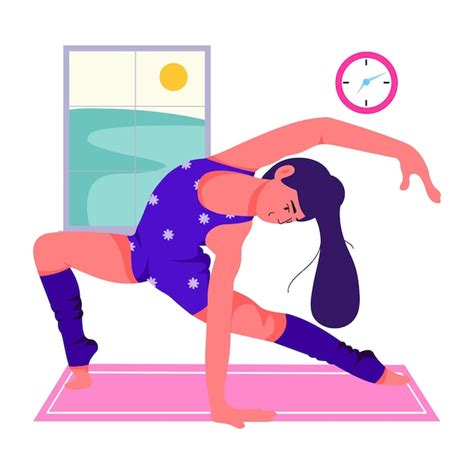 Premium Vector Handy Flat Illustration Of Balancing Pose