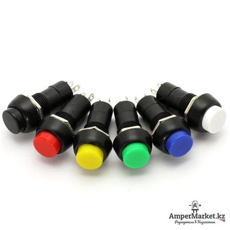 Кнопка PBS-11B без фиксации (250 В, 1 А) | AmperMarket.kz