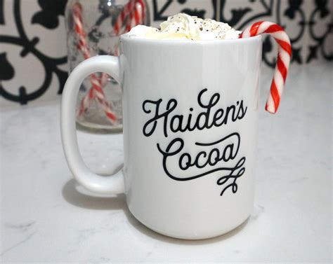 Personalized Mugs For Kids Custom Cocoa Hot Chocolate Ceramic Etsy