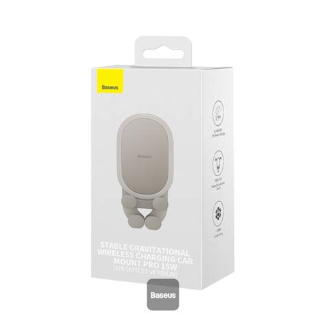 Baseus Stable Gravitational Wireless Charging Car Mount Pro 15W Air ...