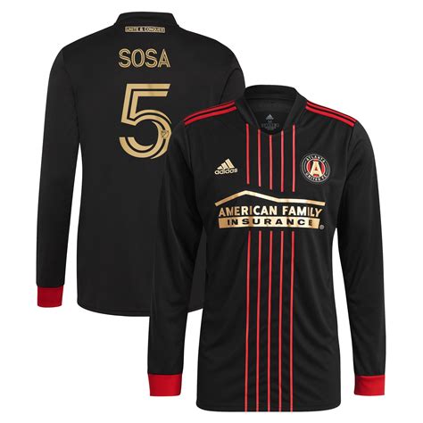 Santiago Sosa Atlanta United FC adidas 2021 The BLVCK Kit Replica Long Sleeve Player Jersey