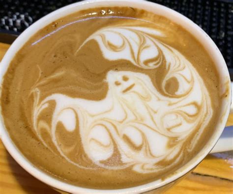Amateur Latte Artist F Ked Up A Heart So Now There Is A Ghost GAG