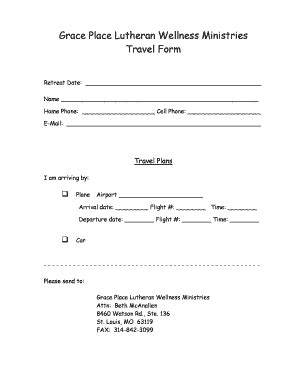 Fillable Online Grace Place Retreats Fax Email Print Pdffiller