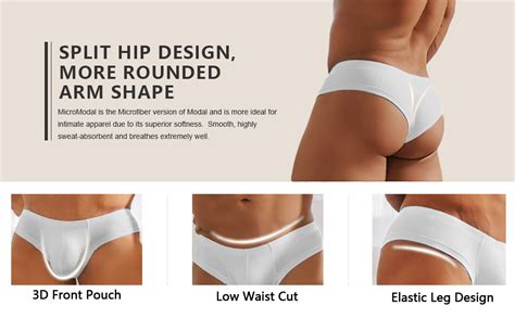 HOOFESAN Men S Underwear Micro Modal Bikini Briefs Low Rise Half Back Coverage Silky Touch