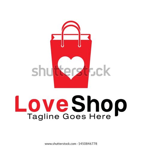 Love Shop Logo Design Template Stock Vector Royalty Free 1450846778