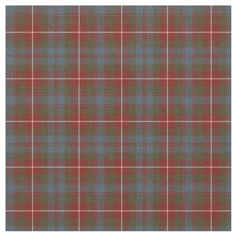 Clan Fraser of Lovat Modern Tartan Fabric | Zazzle