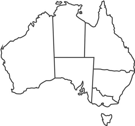 Printable Blank Map Of Australia Globalsupportinitiative For Blank