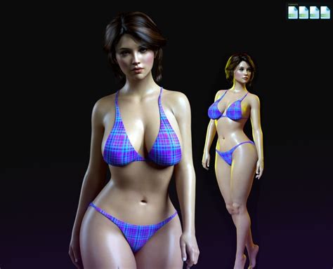 D Model Realistic Beautiful Girl In Bikini Vr Ar Low Poly Cgtrader My XXX Hot Girl
