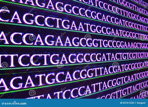 Moderne Technologie DNA Sequenzierung Stockfoto Bild Von Biologie