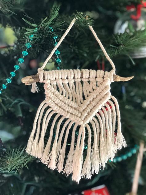 Mini Macrame Mini Macrame Wall Hanging Macrame Ornament - Etsy