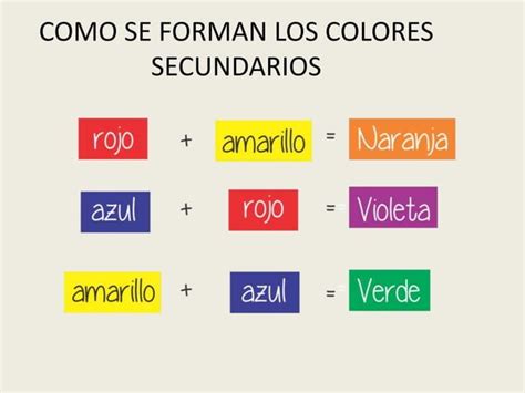 Como Se Forman Los Colores Secundarios PPT Descarga Gratuita