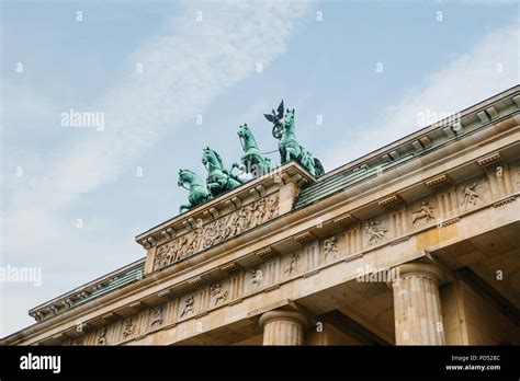 Brandenburg Gate In Berlin Germany Architectural Monument In Historic