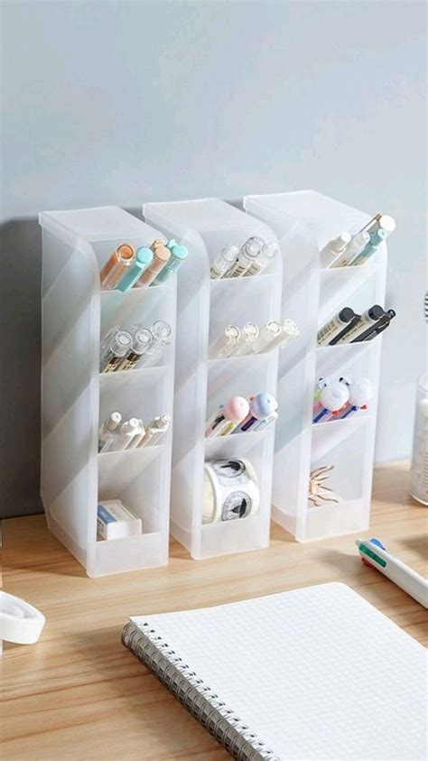 Desk Organization with Scissors, Pens, and More