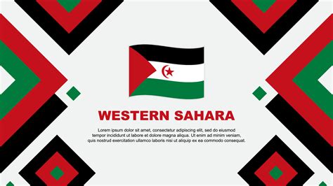 Western Sahara Flag Abstract Background Design Template. Western Sahara Independence Day Banner ...