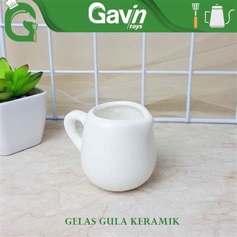 Jual Sugar Pot Ml Jug Gelas Gula Tempat Susu Gula Cair Cafe Porcelain