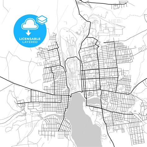 layered  map  lysva perm krai russia vector  hebstreits