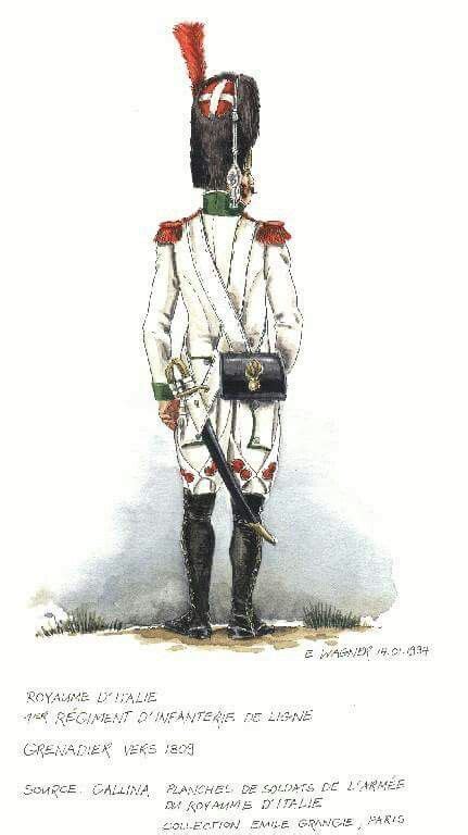 Italy 1st Line Infantry Grenadier C 1809 Italian Army Kingdom Of Italy Napoleonic Wars